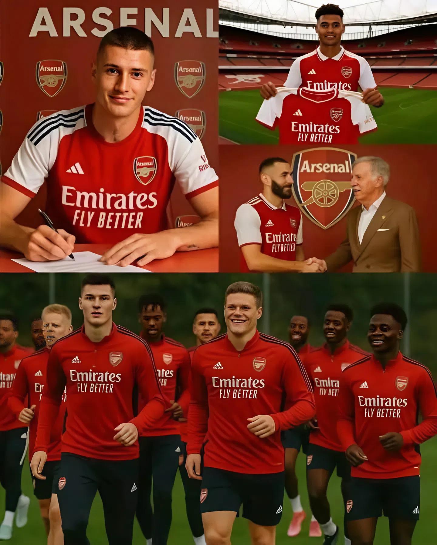 🚨 BREAKING 🚨 Arsenal’s new striker was seen training alongside Saka, Saliba, and Declan Rice earlier today as Mikel Arteta gears up his team for next week’s clash against AC Milan. FOR THE FIRST TIME EVER, ARSENAL HAVE LANDED A STRIKER THIS DEADLY 🔥🔥 FULL DETAILS: LINK 👇👇