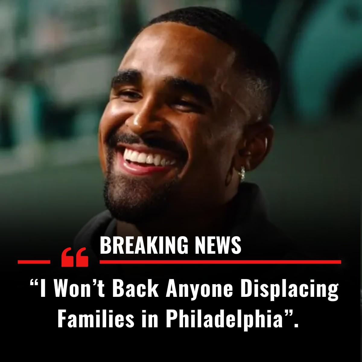 BREAKING NEWS: Jalen Hurts Rejects $10 Million Endorsement Deal from Luxury Real Estate Firm Accused of Forcing Families Out of Their Homes in Philadelphia — “I’ve Met the Kids Losing Their Neighborhoods, and I Will Not Support Greed That Destroys Communities; Some Things Are Far More Important Than Money,” the Eagles Quarterback Declares, Sparking Nationwide Praise and Earning the Title of “The True Face of the People” Across the NFL-vut