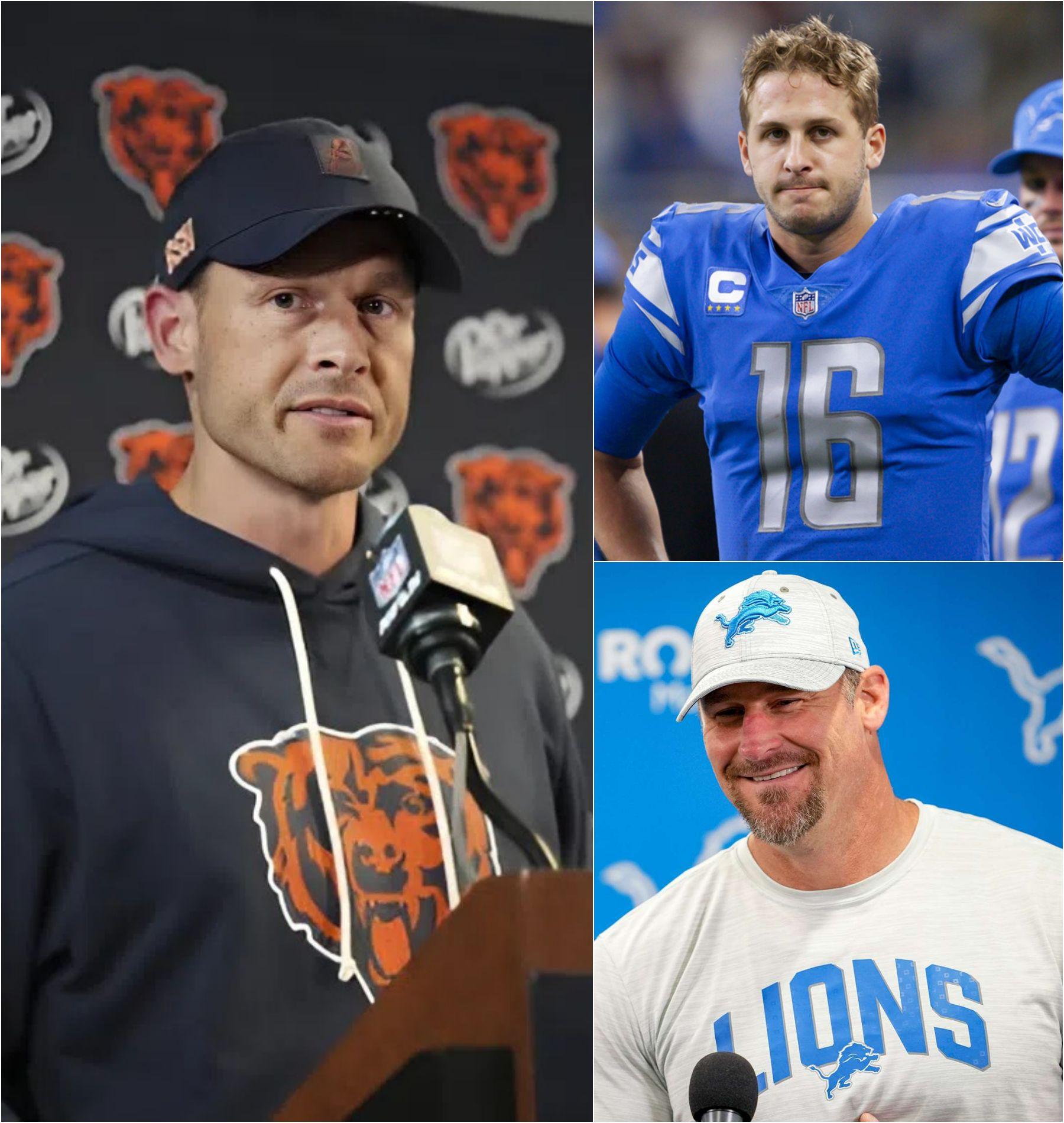 CONTROVERSY Erupts at FORD FIELD: Bears lose 52-21 to Lions, Coach Ben Johnson angrily accuses referee of blatant bias, while Jared Goff and Dan Campbell calmly cause a stir on social media, Bears coach Ben Johnson exploded in the press conference room, bluntly accusing the referee of "blatant bias" when a series of controversial decisions in the third quarter turned the game in an unfavorable direction. In contrast to that anger, Jared Goff and Lions coach Dan Campbell appeared calm, smiling calmly...