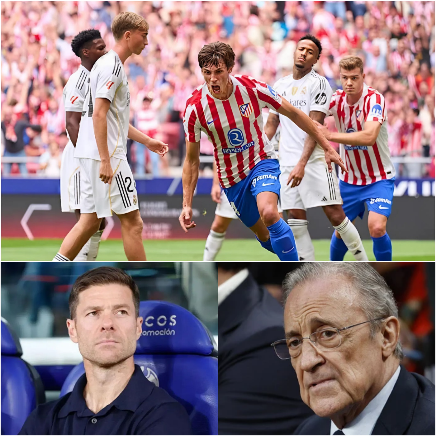 🚨 🚨 ¡Un terremoto sacudió el Bernabéu tras la devastadora derrota 5-2 de Real Madrid ante el Atlético de Madrid! La dura derrota no pasó desapercibida, y Florentino Pérez reaccionó de manera contundente. En un movimiento inesperado, Pérez señaló a un dúo clave dentro del equipo, junto con Xabi Alonso, ordenando su inmediata exclusión del once titular. “El cambio es ahora urgente”, declaró, marcando un giro dramático para el club. Los detalles completos y los nombres del dúo se encuentran en el primer comentario a continuación 👇.