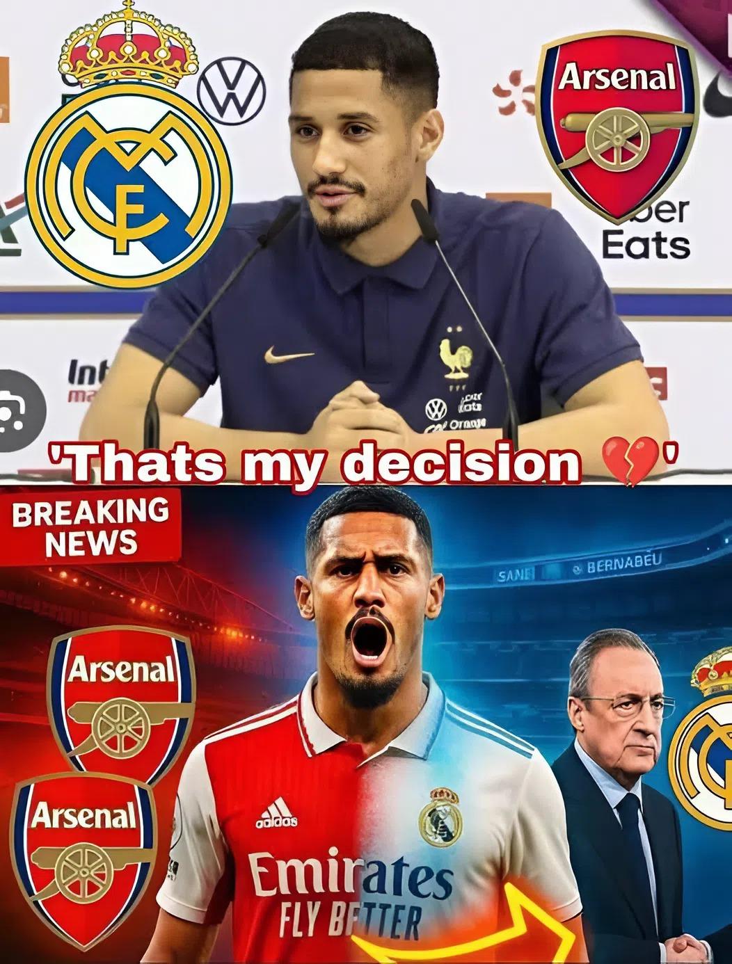 BREAKING NEWS: “That’s my final decision”: Arsenal defender William Saliba finally made his decision on Real Madrid’s transfer. READ MORE HERE:👉