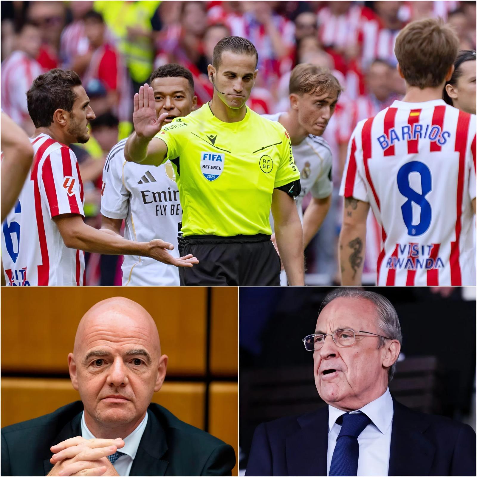 🚨🚨 Referee Javier Alberola Rojas, who officiated the Atlético Madrid – Real Madrid derby, HAS ADMITTED THAT HE HAS A PREFERENCE FOR ATLÉTICO AND HAS HARMED REAL. He was even shocked when revealing the identity of the person who bribed him. Don’t overlook this information, because you surely know this person as well. This news immediately sparked a wave of outrage among Real Madrid fans, forcing president Florentino Pérez to send an urgent complaint to FIFA.