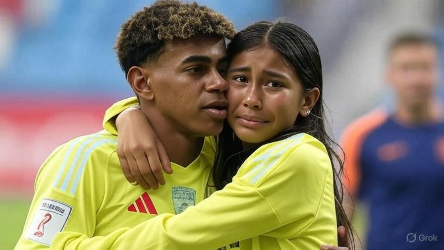 Lamine Yamal suddenly approached a 13-year-old girl who had been saving every penny for months just to see him play live. He gave her a warm smile, a big hug, and a kind message. But it was the unexpected gesture that followed that made the entire stadium rise to its feet, applauding with excitement!