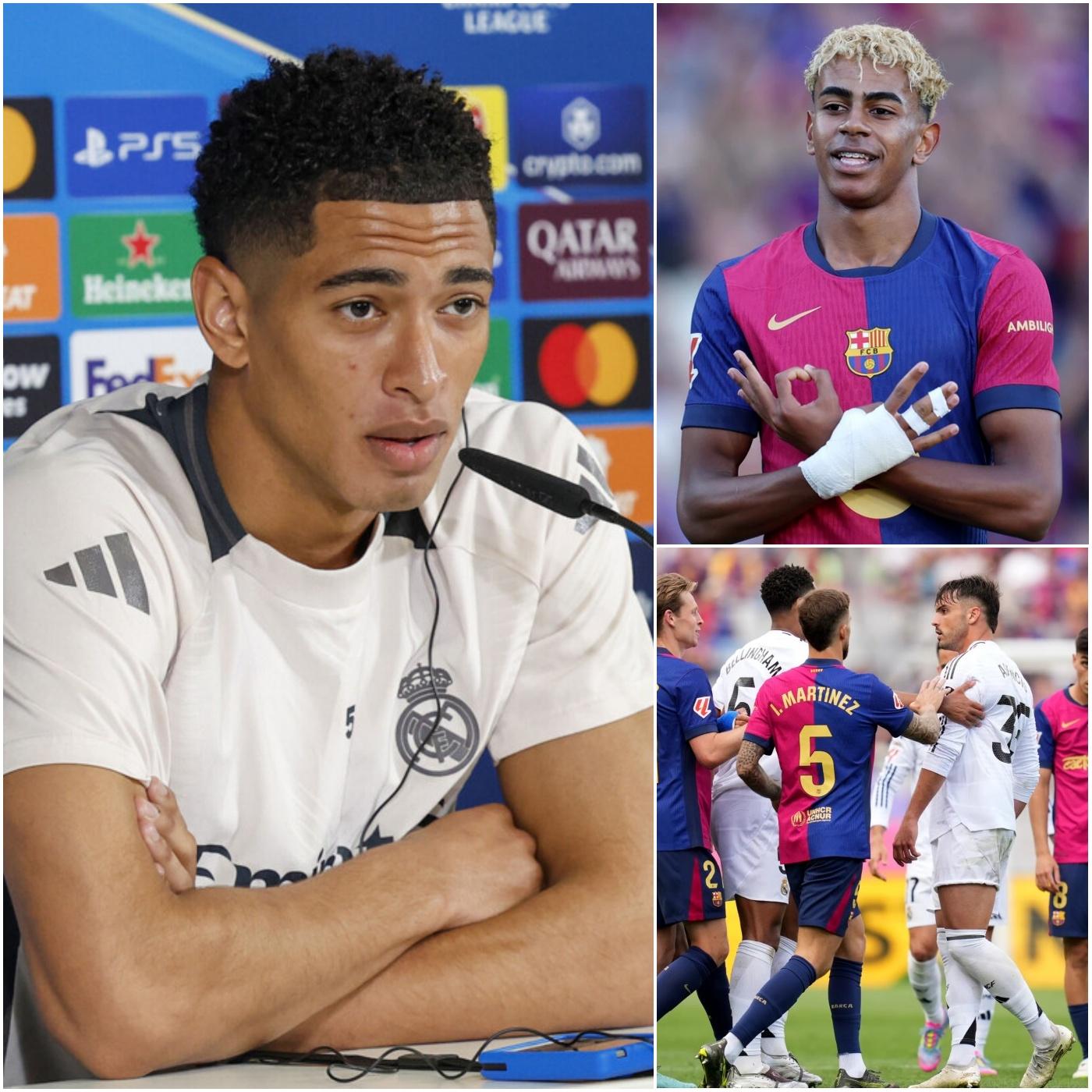 “Real Madrid? They’ll NEVER reach Barcelona’s level. Those who only shout on the pitch can’t compare to us,” Lamine Yamal mocked sarcastically. But with just eight cutting words, Jude Bellingham silenced Yamal’s arrogance and reminded everyone of Real Madrid’s true greatness — shaking up the entire La Liga conversation.