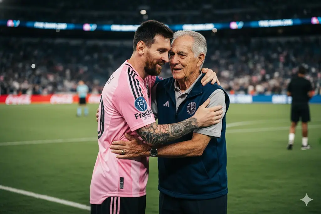 🚨 A GREAT EMOTION IN A FRIENDLY MATCH: Lionel Messi kneels before a Kitman — a moment that brought millions of fans to tears! After the match between Alianza Lima and Inter Miami ended, the Argentine forward did not rush to return to the locker room like most of his teammates. Instead, he did something unexpected: he went straight to an area near the field, where an elderly kitman, around 70 years old, was preparing the players' gear and balls. Thousands of spectators in the stands and millions watching live were stunned when Messi knelt on one knee, gently took the man’s hand, and placed a clean towel in his hand. He only said one sentence — just one sentence — but it completely changed the life of this kitman... - Luxury Blogs