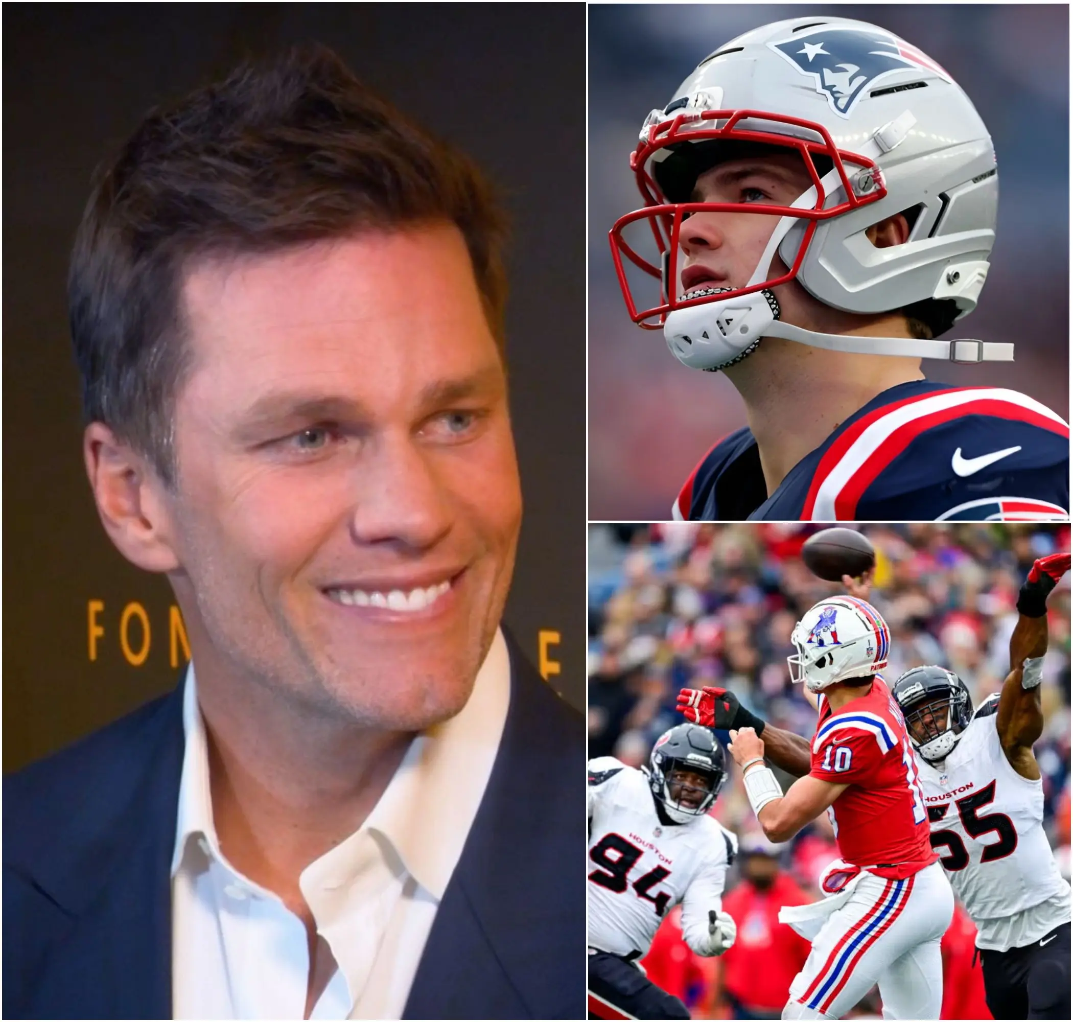 JUST 10 MINUTES AGO: NFL legend and quarterback Tom Brady broke his silence with a powerful statement, defending Drake Maye ahead of the crucial playoff game at Gillette Stadium against the Texans. “What’s being done to him right now goes against the very soul of football,” Brady said. “People forget he’s a young quarterback standing in front of one of the most aggressive, physical defenses in the league, yet he shows up every week without excuses. -phuongdung123