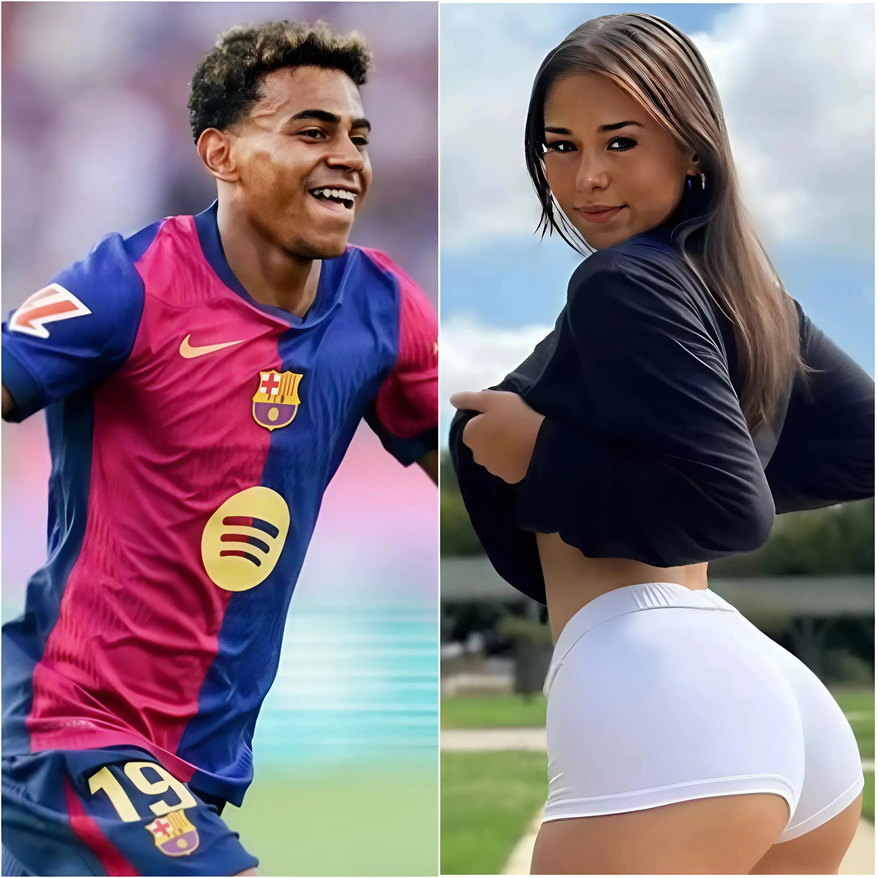 ¡SHOCK MUNDIAL! Lamine Yamal, delantero del Barcelona, es “pillado” en secreto con la estrella de OnlyFans Sophie Rain: fans del Barça enloquecen tras ser vistos juntos en lujosa suite del Encore Boston Harbor Resort… 😱🔥
